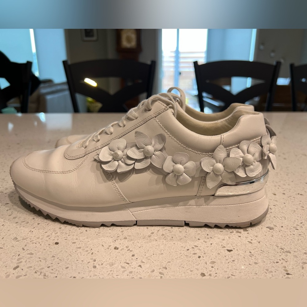 Michael Kors White Floral Sneakers